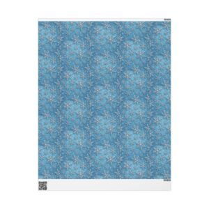 Winter Wonderland Wrapping Paper, Snowflake Gift Wrap, Holiday Gift Wrap, Christmas Wrapping, Blue Snowflake Paper