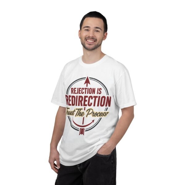 Rejection Is Redirection Trust The Process T-shirt | Motivational Arrow Tee