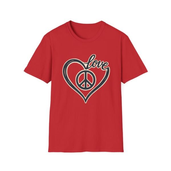 14520116896214957794_2048.jpeg Love & Peace Unisex Softstyle T-Shirt, Vintage Vibe Tee, Casual Wear, Gift for Friends, Everyday Comfort, Boho T-Shirt