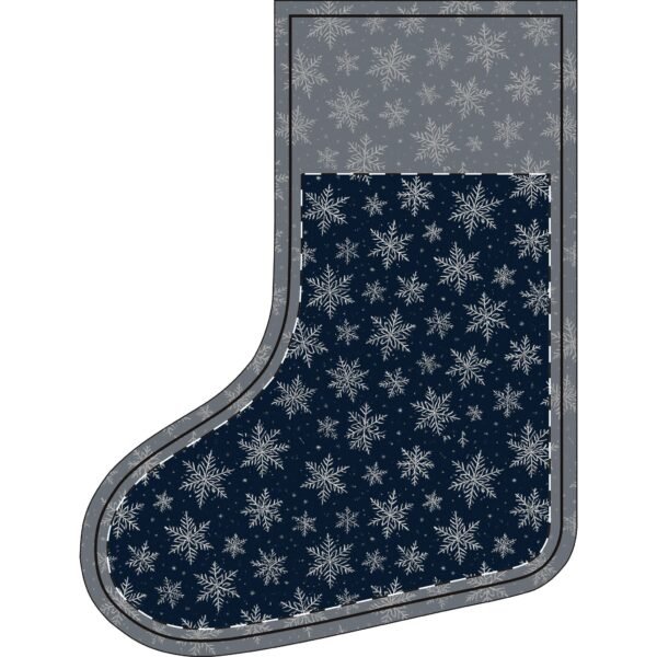 Elegant Snowflake Christmas Stocking, Winter Decor, Holiday Gift, Personalized Stocking, Festive Home Decoration