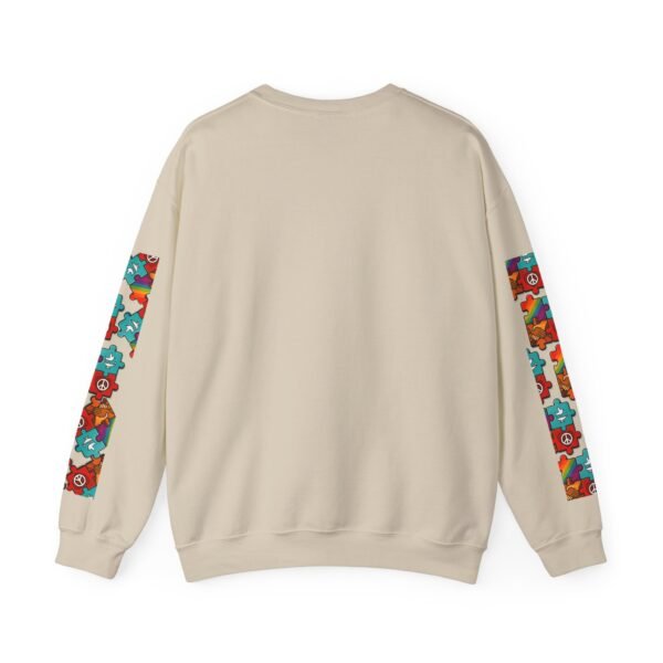 16790154024050343024_2048.jpeg Puzzle Peace Crewneck Sweatshirt - Cozy Unisex Fashion, LGBTQ+ Pride Gift, Friendship Sweatshirt, Casual Wear, Peaceful Vibes