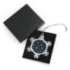 16895270411281984943_2048.jpeg Pewter Snowflake Ornament - Winter Decoration, Christmas Gift, Holiday Decor, Tree Ornament, Handmade Keepsake