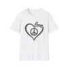 17011105049818996664_2048.jpeg Love & Peace Unisex Softstyle T-Shirt, Vintage Vibe Tee, Casual Wear, Gift for Friends, Everyday Comfort, Boho T-Shirt