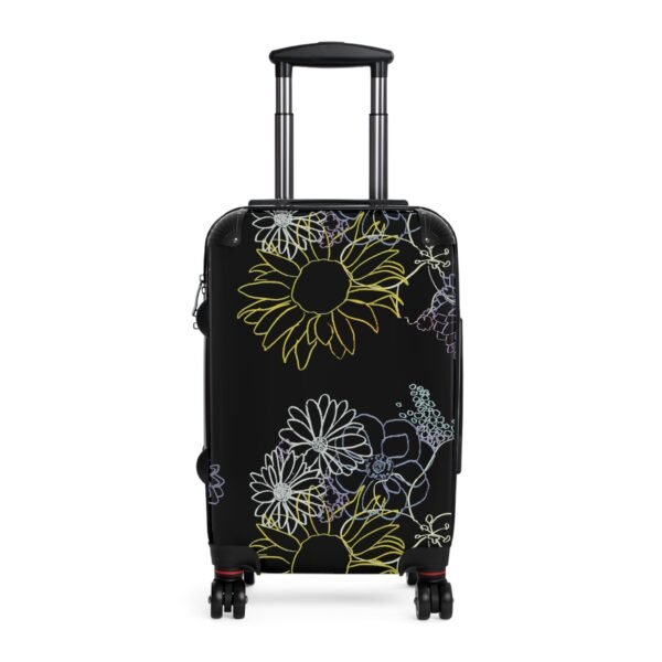 Black Flower Suitcase