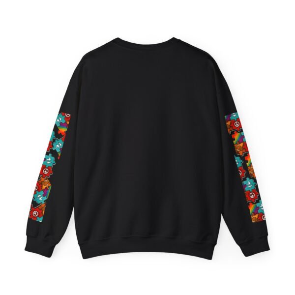 2522587146475784619_2048.jpeg Puzzle Peace Crewneck Sweatshirt - Cozy Unisex Fashion, LGBTQ+ Pride Gift, Friendship Sweatshirt, Casual Wear, Peaceful Vibes