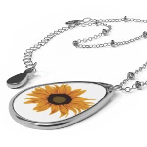 Sunflower Oval Necklace (Stylish)