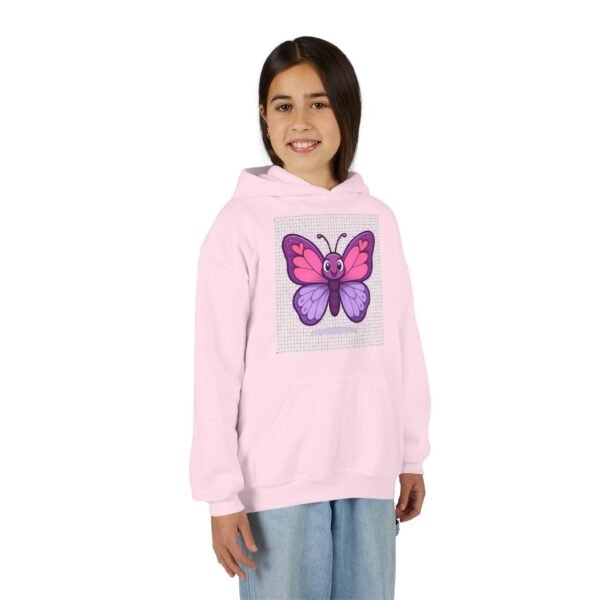 3716855384622725723_2048.jpeg Butterfly Youth Hoodie, Cozy Sweatshirt for Kids, Spring Fashion, Animal Lover Gift, Cute Butterfly Design, Perfect for Birthdays
