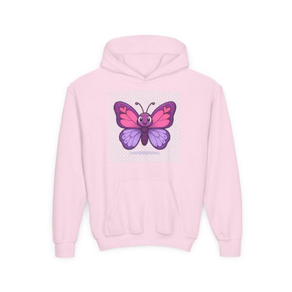 4631266481411252218_2048.jpeg Butterfly Youth Hoodie, Cozy Sweatshirt for Kids, Spring Fashion, Animal Lover Gift, Cute Butterfly Design, Perfect for Birthdays