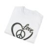 5102253392513485639_2048.jpeg Love & Peace Unisex Softstyle T-Shirt, Vintage Vibe Tee, Casual Wear, Gift for Friends, Everyday Comfort, Boho T-Shirt