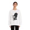 8503517356323146993_2048.jpeg Lamb and Lion Sweatshirt, Cozy Animal Graphic Crewneck, Unisex Gift for Nature Lovers, Perfect for Chill Days or Holidays