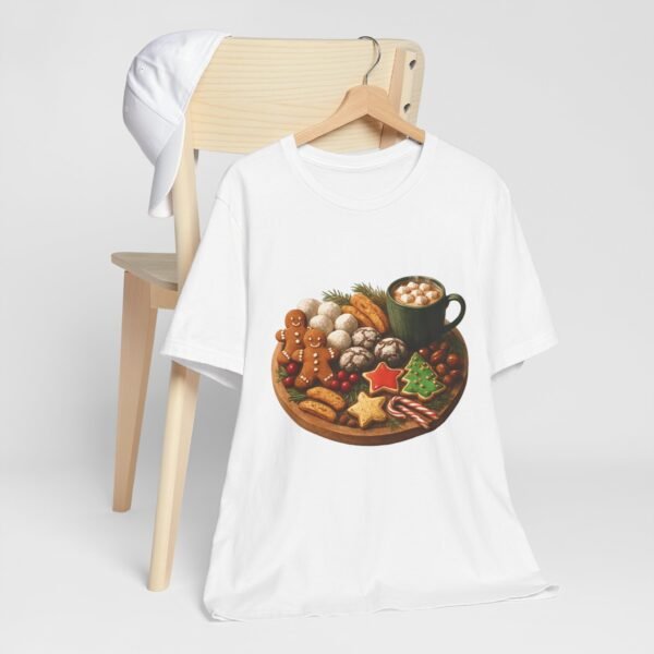 Festive Cookie Tee, Unisex Christmas T-Shirt, Holiday Baking Shirt, Gingerbread Design Top, Cozy Winter Apparel