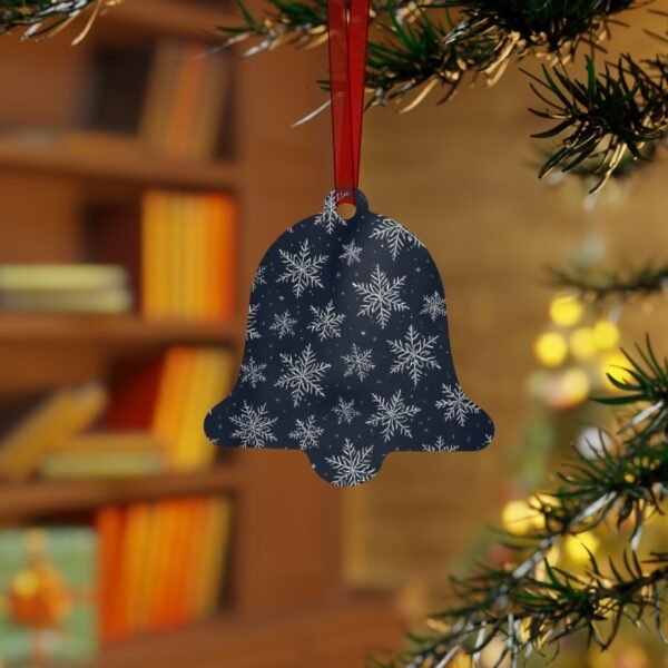 Festive Metal Ornaments - Snowflake Bell Decoration, Holiday Decor, Christmas Tree Ornament, Personalized Gift, Winter Celebration, [...]