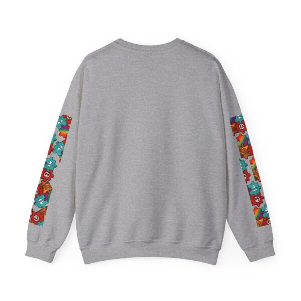 9707944270058160032_2048.jpeg Puzzle Peace Crewneck Sweatshirt - Cozy Unisex Fashion, LGBTQ+ Pride Gift, Friendship Sweatshirt, Casual Wear, Peaceful Vibes