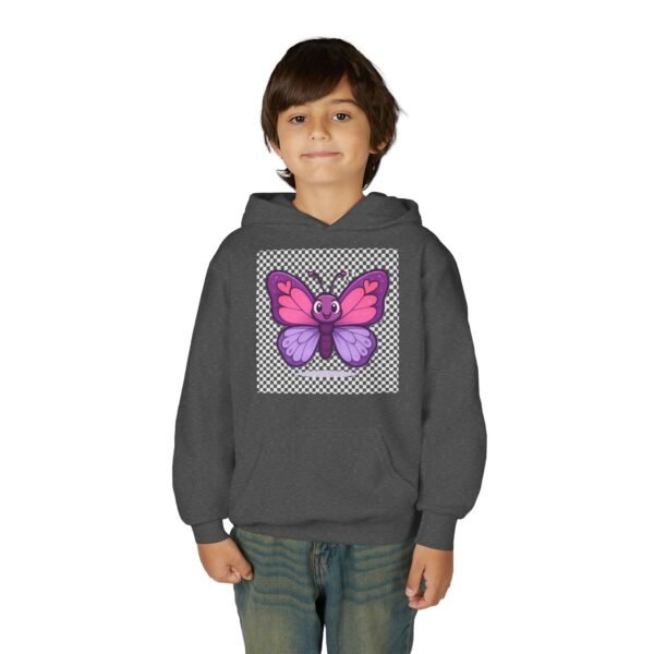 9778100211301020629_2048.jpeg Butterfly Youth Hoodie, Cozy Sweatshirt for Kids, Spring Fashion, Animal Lover Gift, Cute Butterfly Design, Perfect for Birthdays