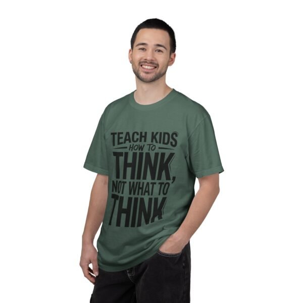Teach Kids How to Think Not What to Think T-Shirt | Typography Tee
